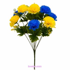 Гвоздика желто-синяя на средней ножке