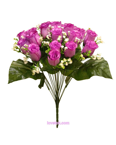 Бутон з білими добавками і боковими листями 18(42)